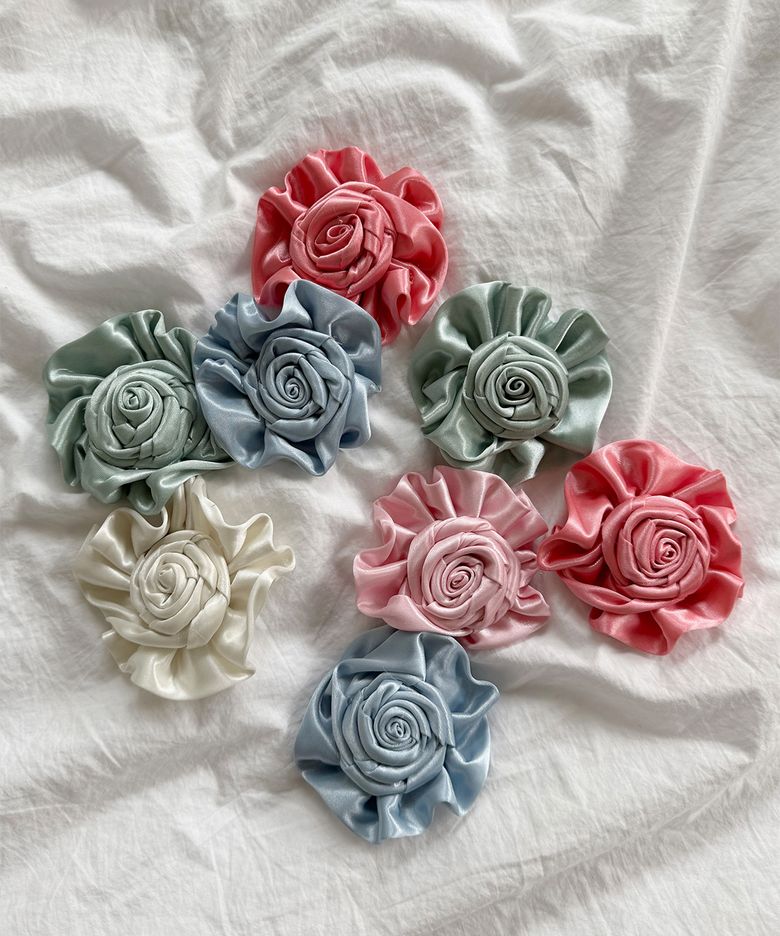 SATIN CORSAGE BROOCH_5 COLOR