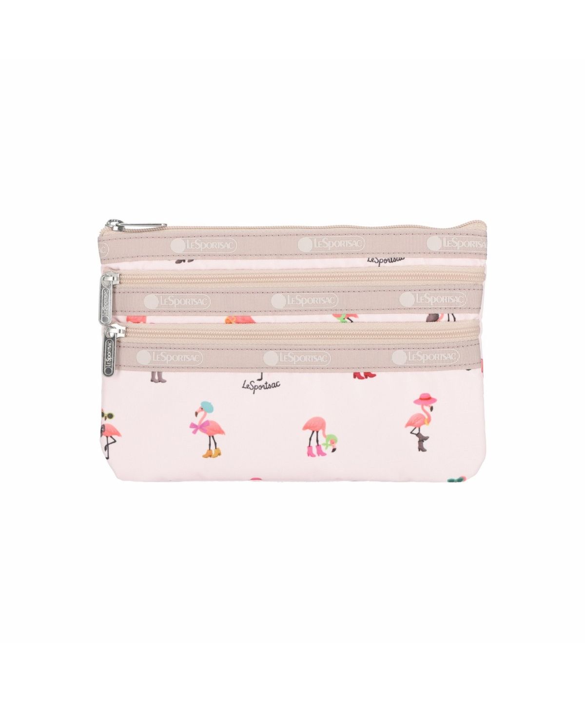 레스포색(LESPORTSAC) 플라밍고 파티 쓰리집 코스메틱 파우치 [7158.HG20]