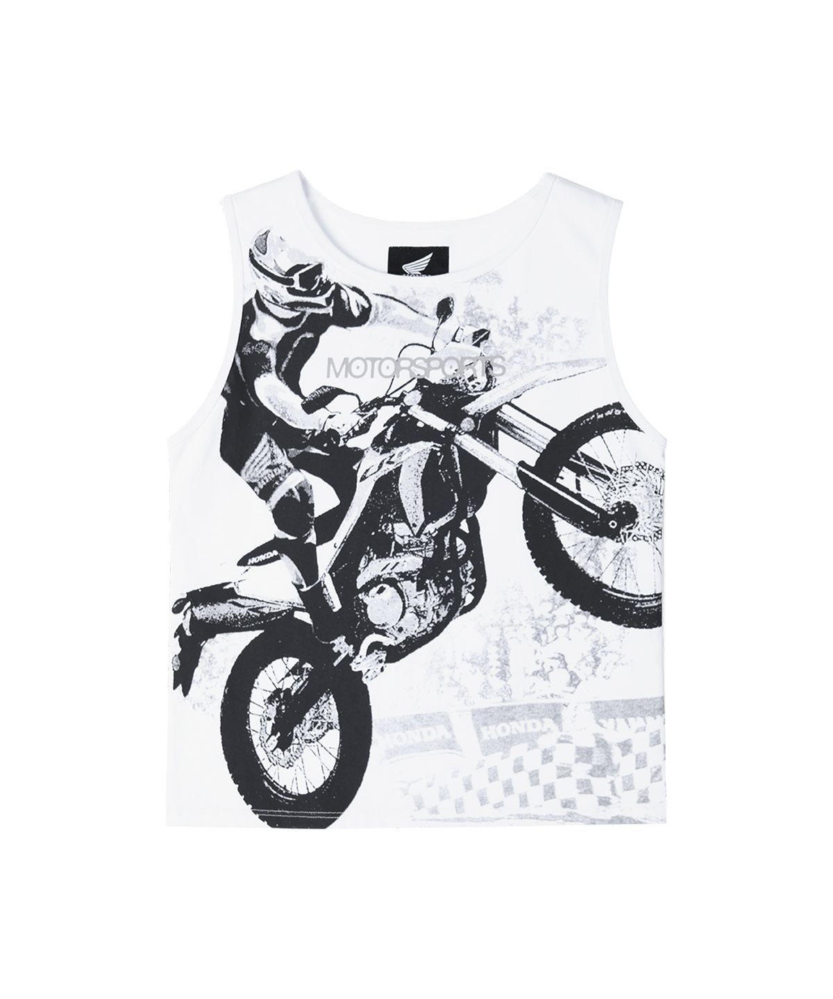 핍스 모터사이클(PHYPS MOTORCYCLE) Womens Motorsport Crop Sleeveless White