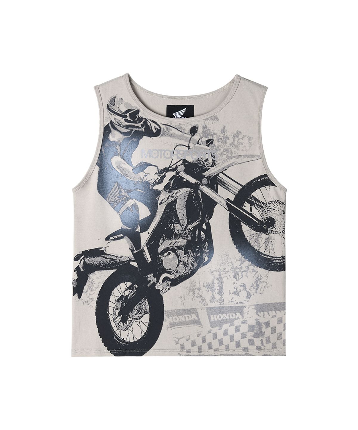 핍스 모터사이클(PHYPS MOTORCYCLE) Womens Motorsport Crop Sleeveless Beige
