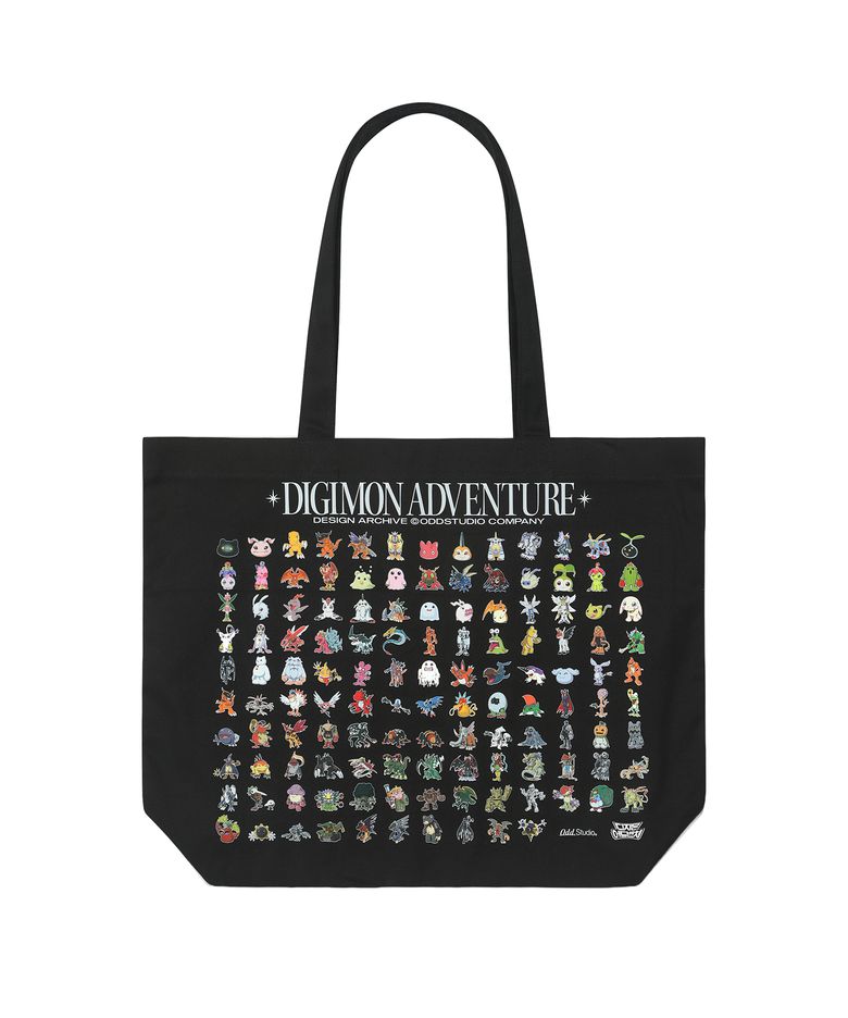 [디지몬 어드벤처] Digimon All Characters Shoulder Bag - BLACK