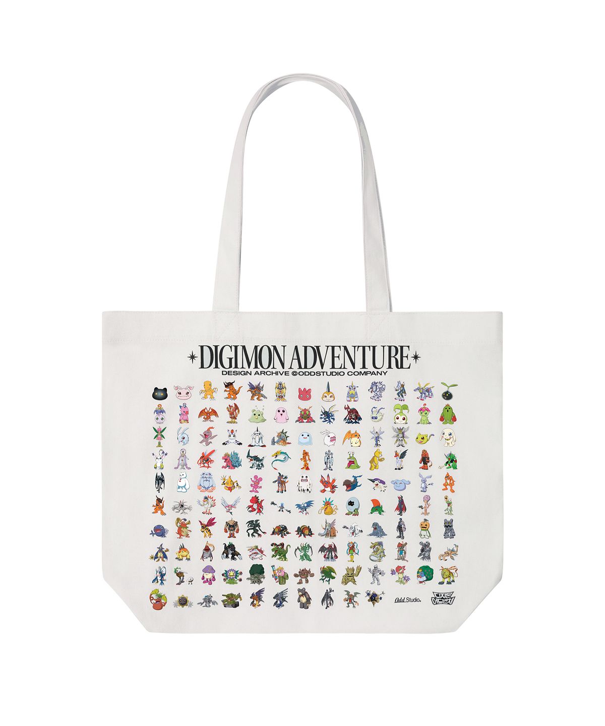 오드스튜디오(ODDSTUDIO) [디지몬 어드벤처] Digimon All Characters Shoulder Bag - WHITE