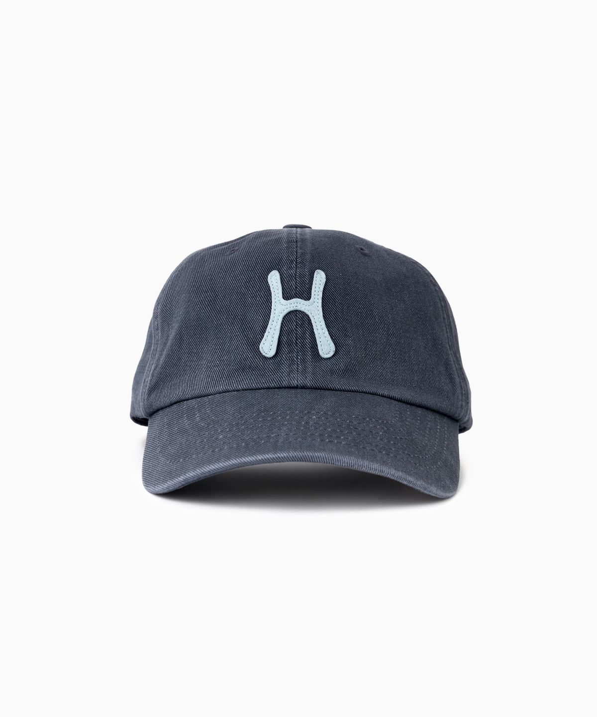 헬로 선라이즈(HELLO SUNRISE) H Logo Cotton Ball Cap_Navy