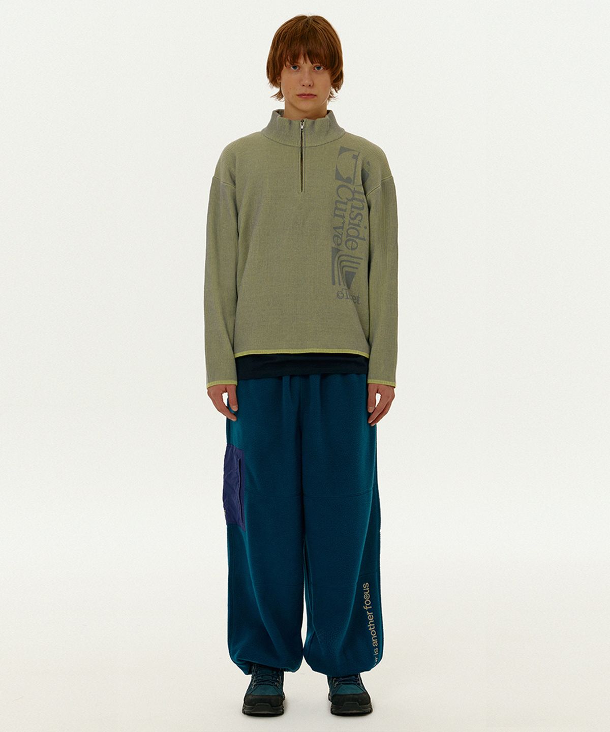 테켓(TEKET) CT Curve Fleece Jogger Pants Green