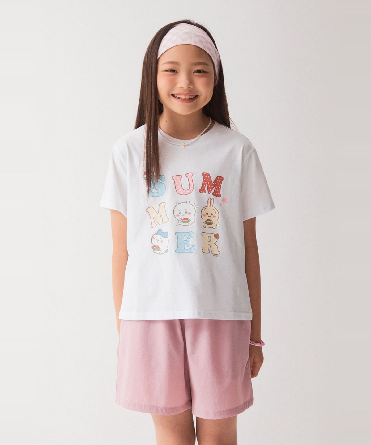스파오 키즈(SPAO KIDS) [키즈] (먼작귀) 반팔 상하세트(Pink)_SPSMG25KU4