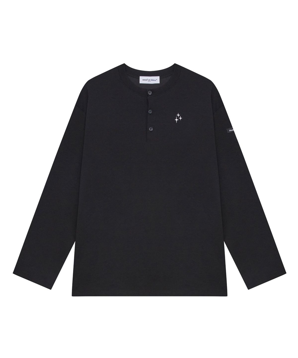 누프에블루(NEUFETBLEU) NEB henryneck long sleeve (black)