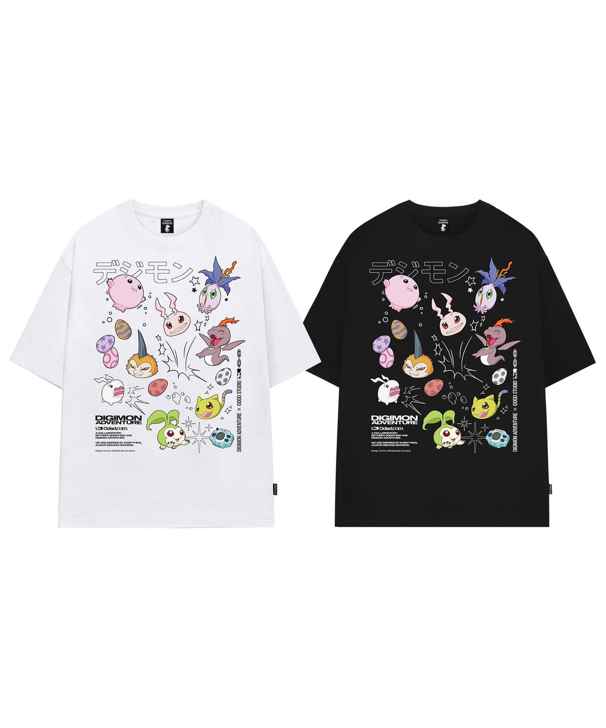 오드스튜디오(ODDSTUDIO) [디지몬 어드벤처] In-Training Ⅱ Stage Digimon Overfit T-shirt_Color ver. - 2COLOR