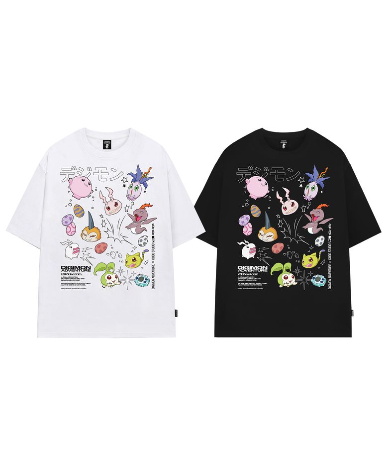 [디지몬 어드벤처] In-Training Ⅱ Stage Digimon Overfit T-shirt_Color ver. - 2COLOR