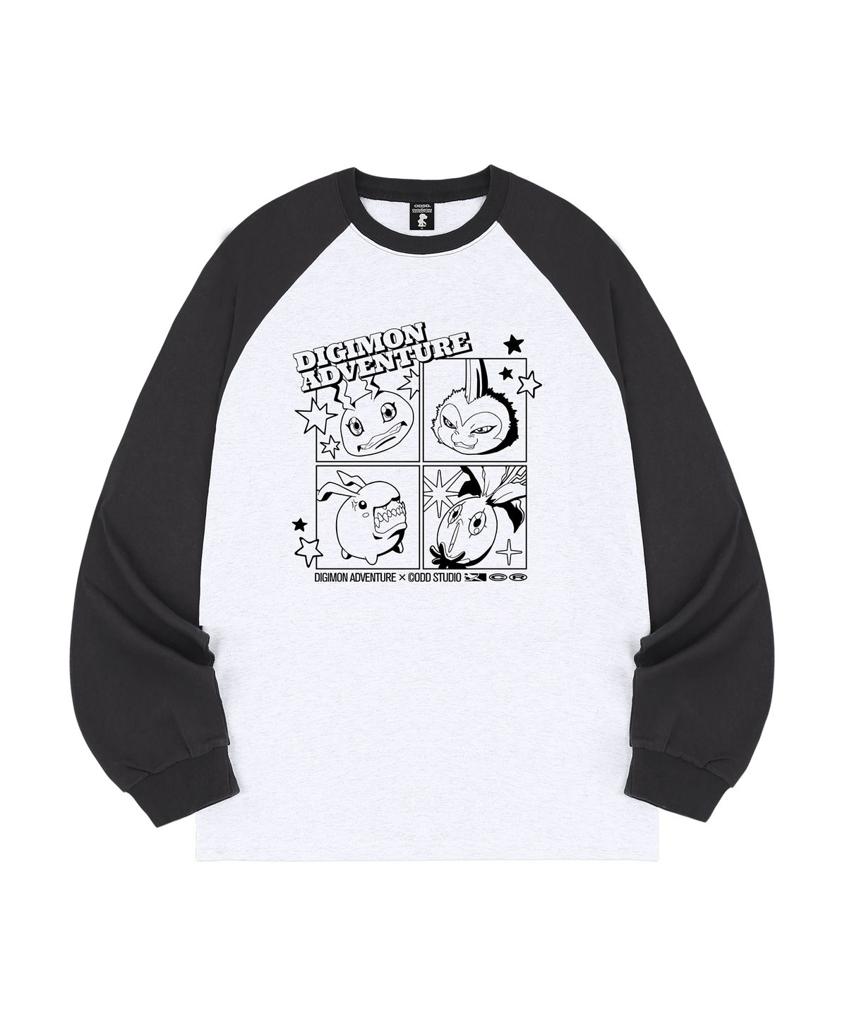 오드스튜디오(ODDSTUDIO) [디지몬 어드벤처] Panel Digimon Raglan Long Sleeve