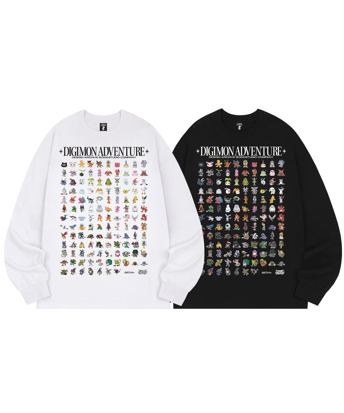 오드스튜디오(ODDSTUDIO) [디지몬 어드벤처] Digimon All Characters Long Sleeve - 2COLOR