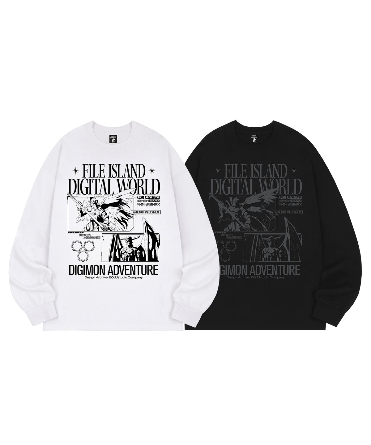 오드스튜디오(ODDSTUDIO) [디지몬 어드벤처] Angemon&Devimon Long Sleeve - 2COLOR