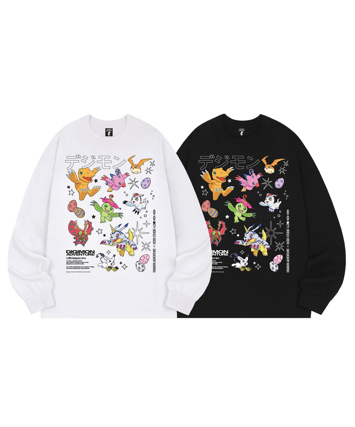 오드스튜디오(ODDSTUDIO) [디지몬 어드벤처] Rookie Stage Digimon Long Sleeve _Color ver. - 2COLOR
