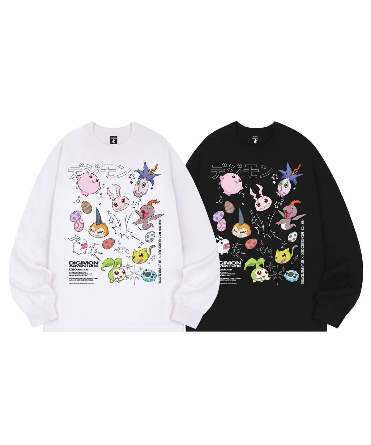 오드스튜디오(ODDSTUDIO) [디지몬 어드벤처] In-Training Ⅱ Stage Digimon Long Sleeve_Color ver. - 2COLOR