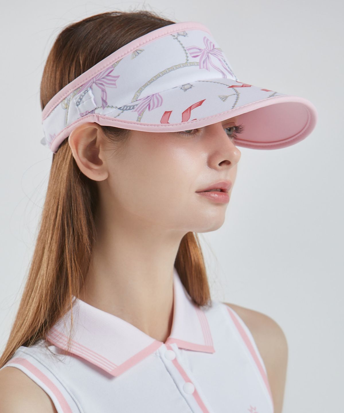 츄쿠츄(CHUCUCHU) 리본 바이저 (FLOWER PINK) CBFSS-VHT002W