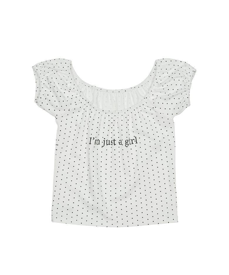 IM JUST A GIRL TOP [WHITE]