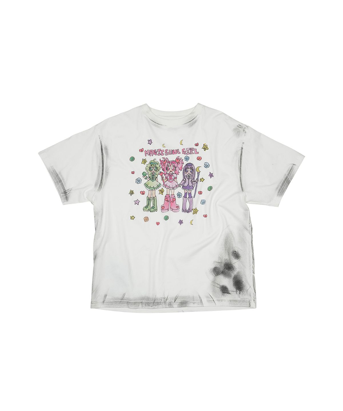 그레일즈(GRAILZ) [SOULPUSSSYCAT  X GRAILZ] MAGIC SOUL GIRL T-SHIRT [WHITE]