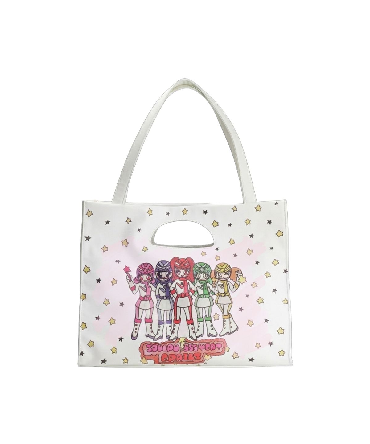 그레일즈(GRAILZ) [SOULPUSSSYCAT  X GRAILZ] MAGIC SOUL GIRL TOTE BAG [WHITE]