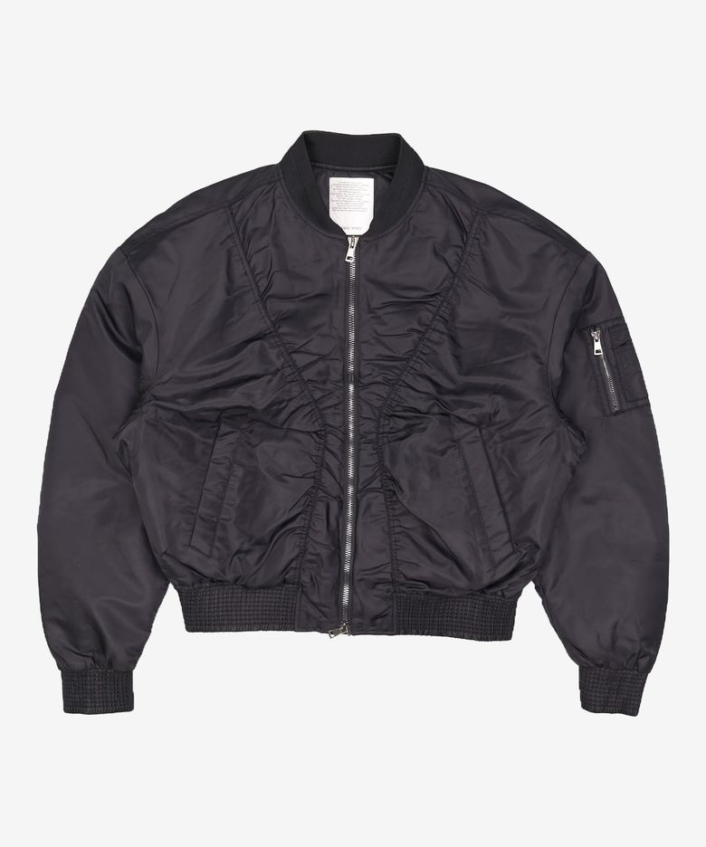 CRUSH BLACK SHIRRING MA-1 L