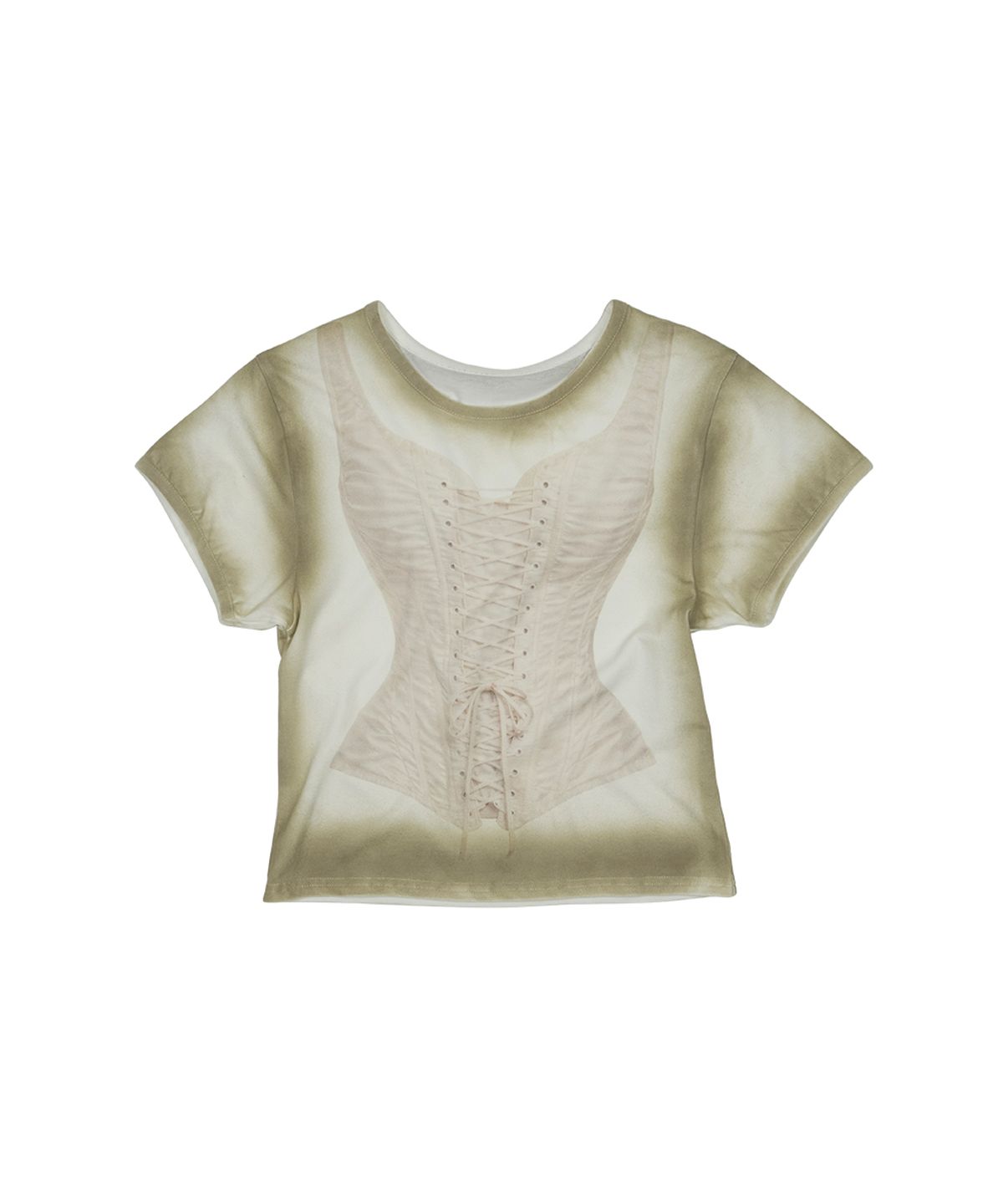 그레일즈(GRAILZ) CORSET ILLUSION T-SHIRT [WHITE]
