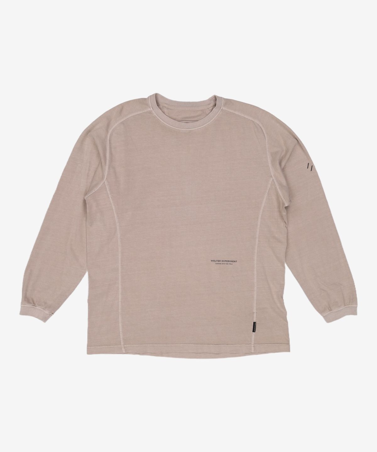 웰터 익스페리먼트(WELTER EXPERIMENT) CONTRAST LONG SLEEVE T-SHIRT_BEIGE_WLT028 3