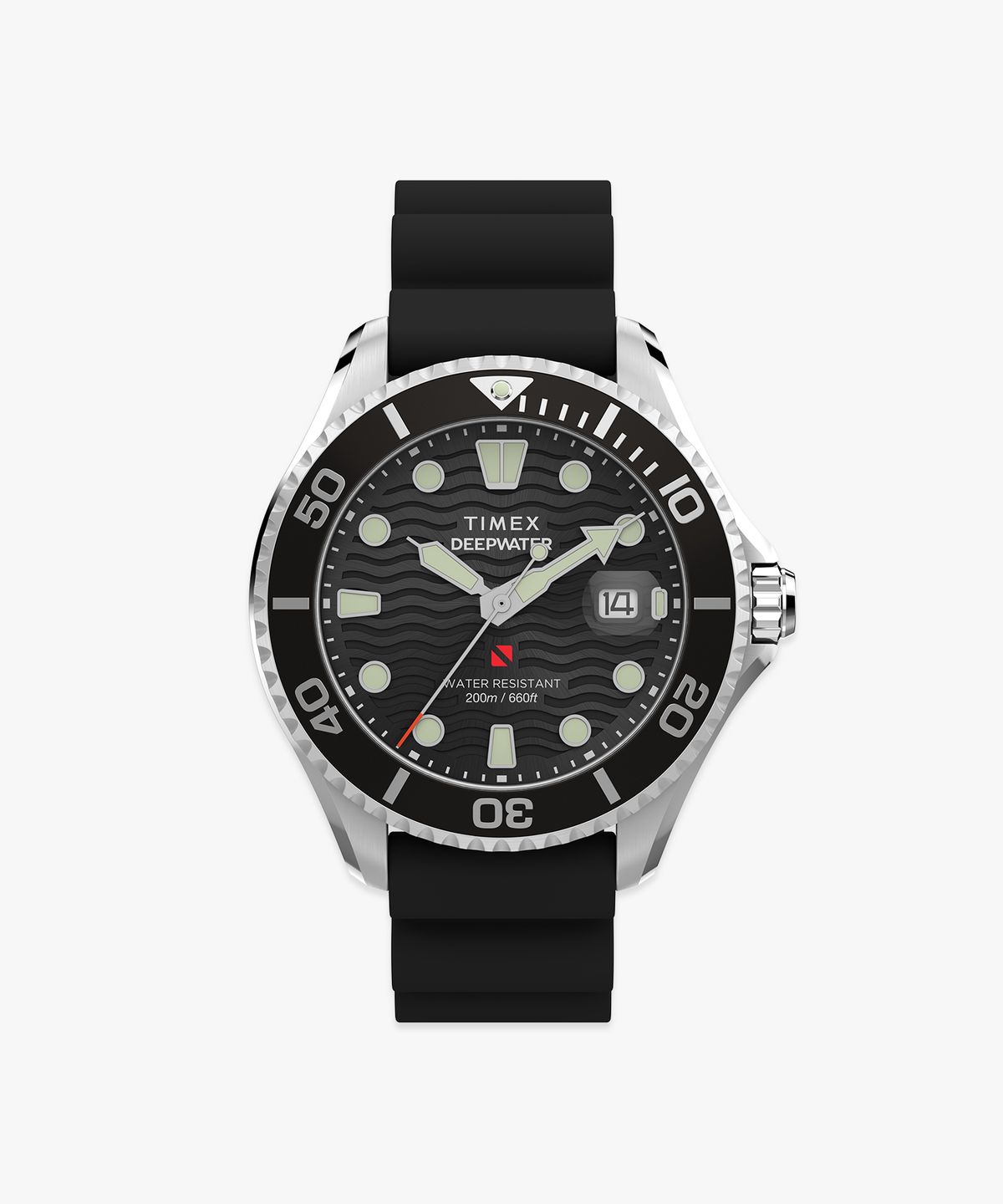 타이맥스(TIMEX) 딥워터 메리디안200 러버스트랩 다이버시계 44mm