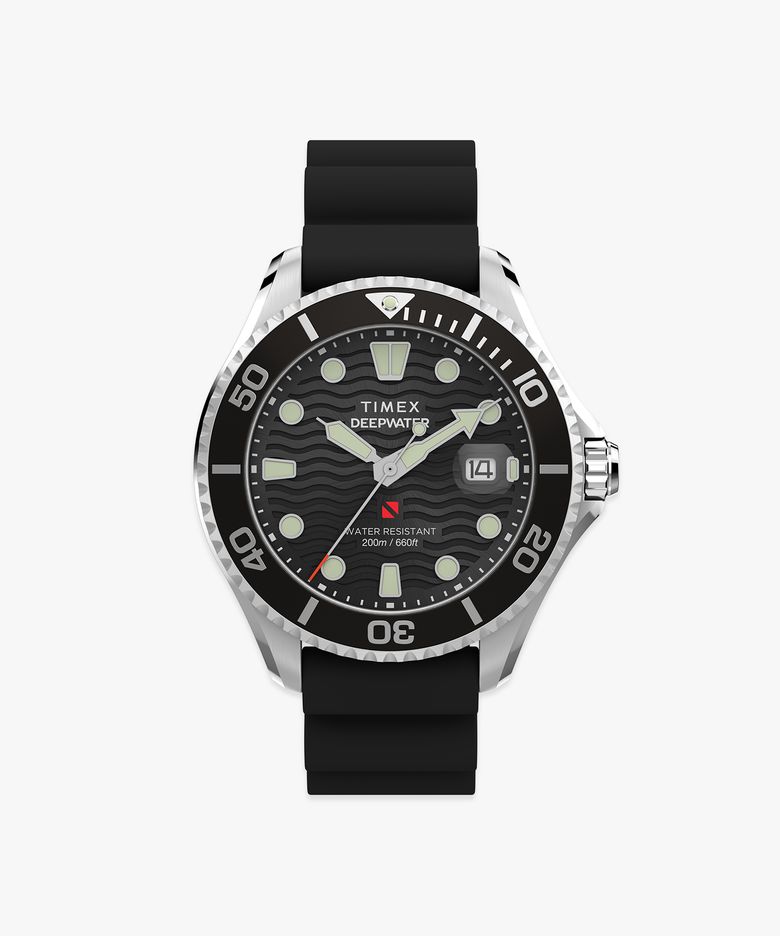 딥워터 메리디안200 러버스트랩 다이버시계 44mm