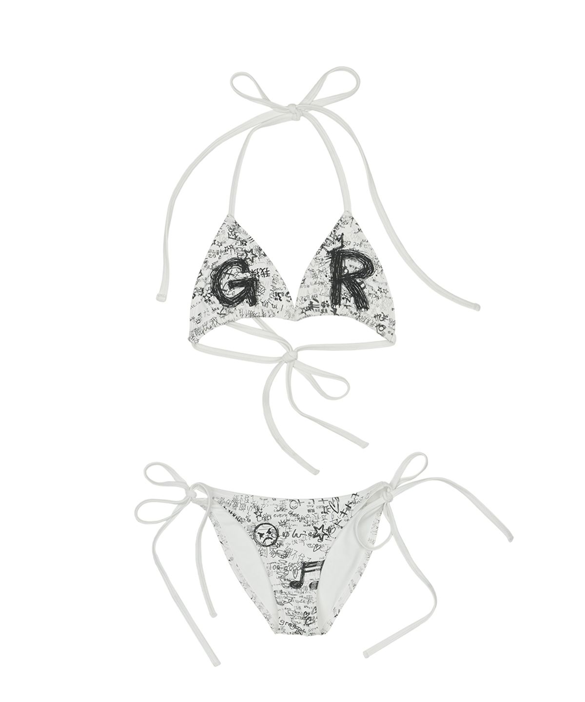 그레일즈(GRAILZ) GR GRAFFITI BIKINI [WHITE]