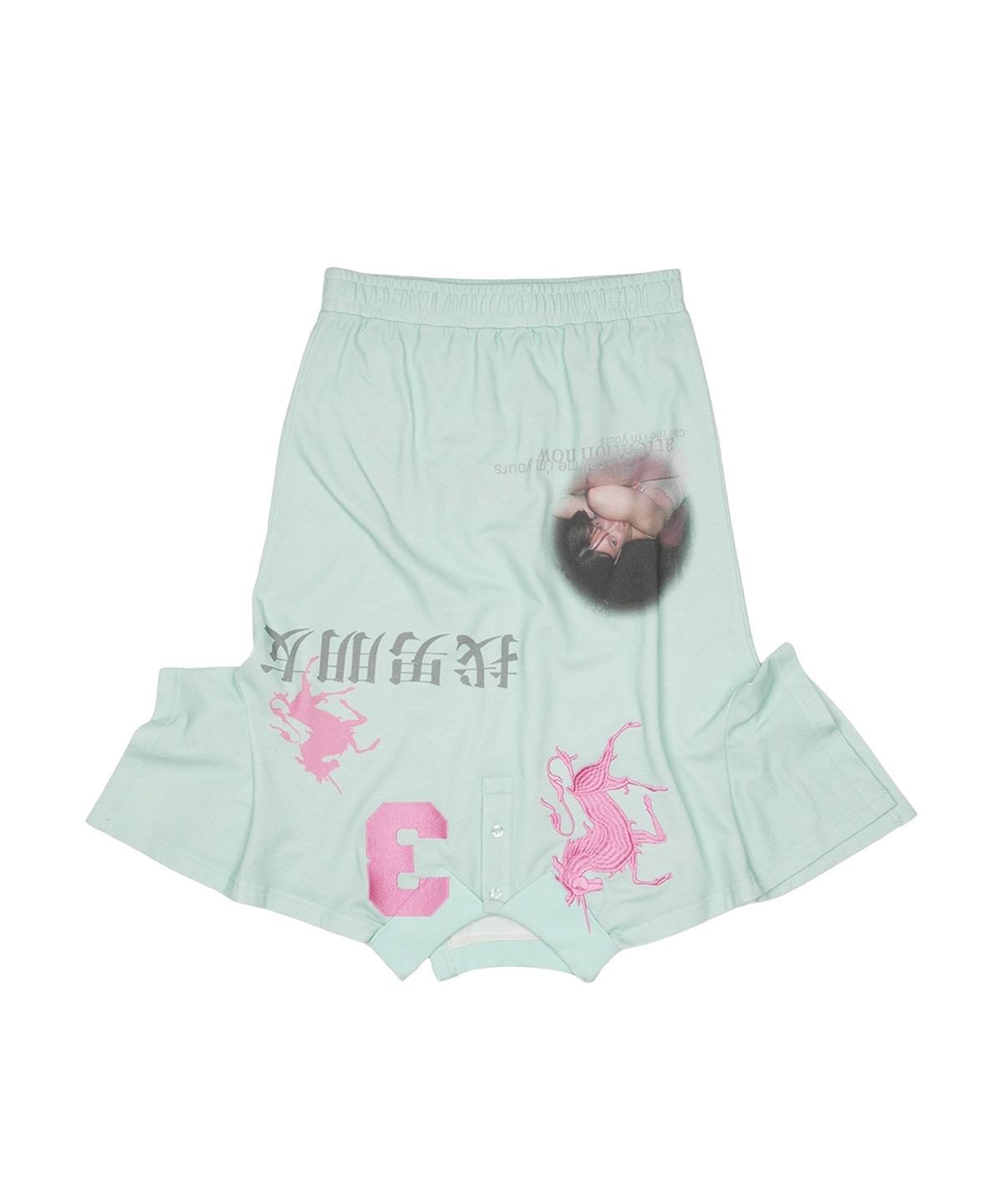 그레일즈(GRAILZ) UPSIDE DOWN PK T-SHIRT SKIRT [MINT]
