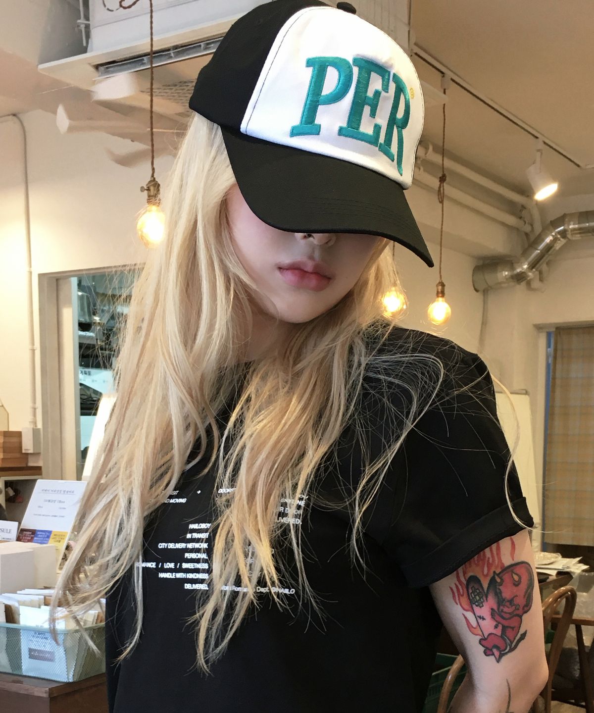 퍼머넌트 아카이브(permanentarchive) 5-PANEL PER CAP TWO-TONE BLACK