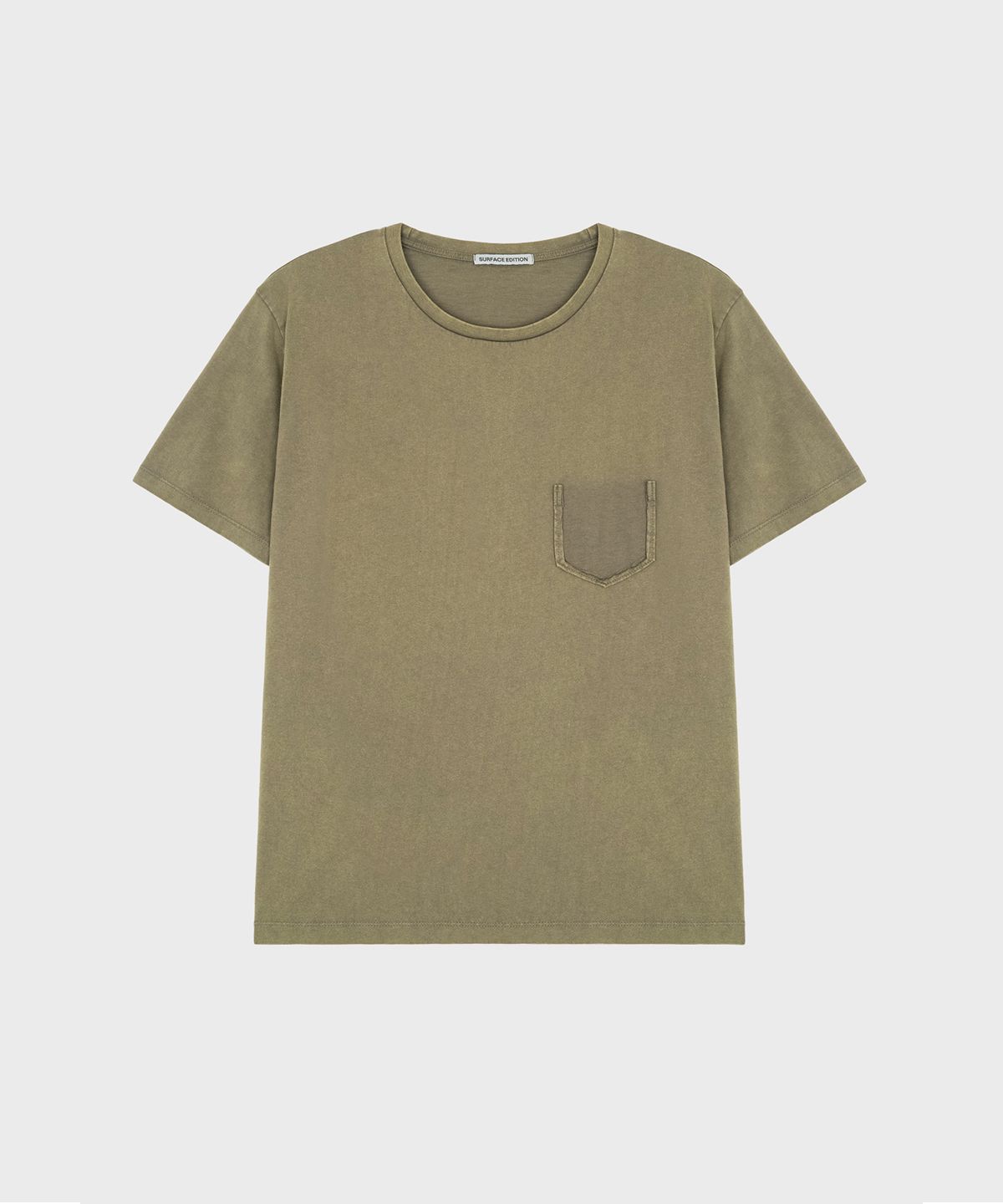 서피스에디션(SURFACE EDITION) LOST POCKET T-SHIRT OXIDE OLIVE