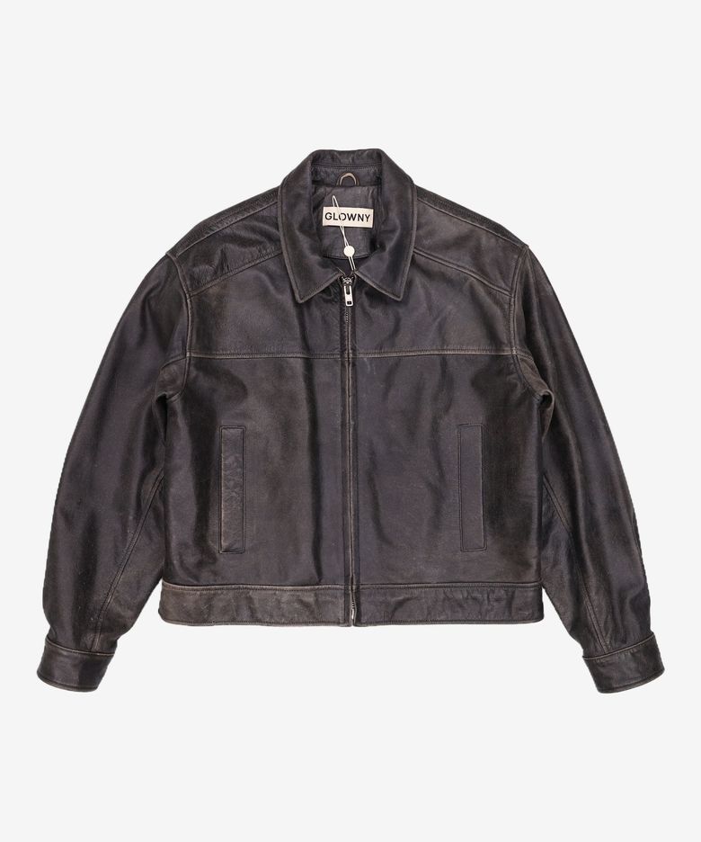 FADE LEATHER JACKET - REGULAR (BLACK)