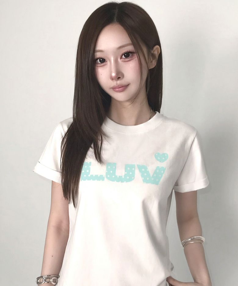 SY LUV DOT TEE(WHITE)