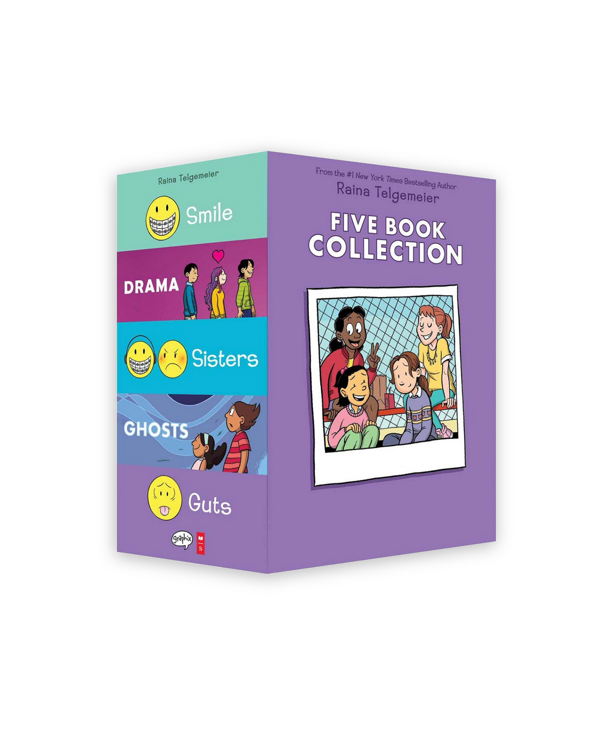 언어세상(LANGUAGE WORLD) Raina Telgemeier: Smile, Drama, Sisters, Ghosts, Guts: Collection Box Set