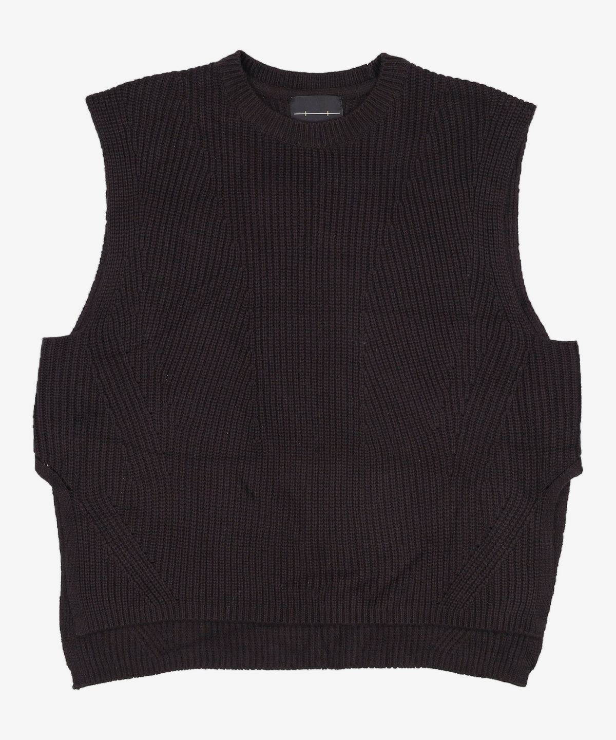 메종미네드(MAISON MINED) SIDE BUTTON KNIT VEST BLACK L