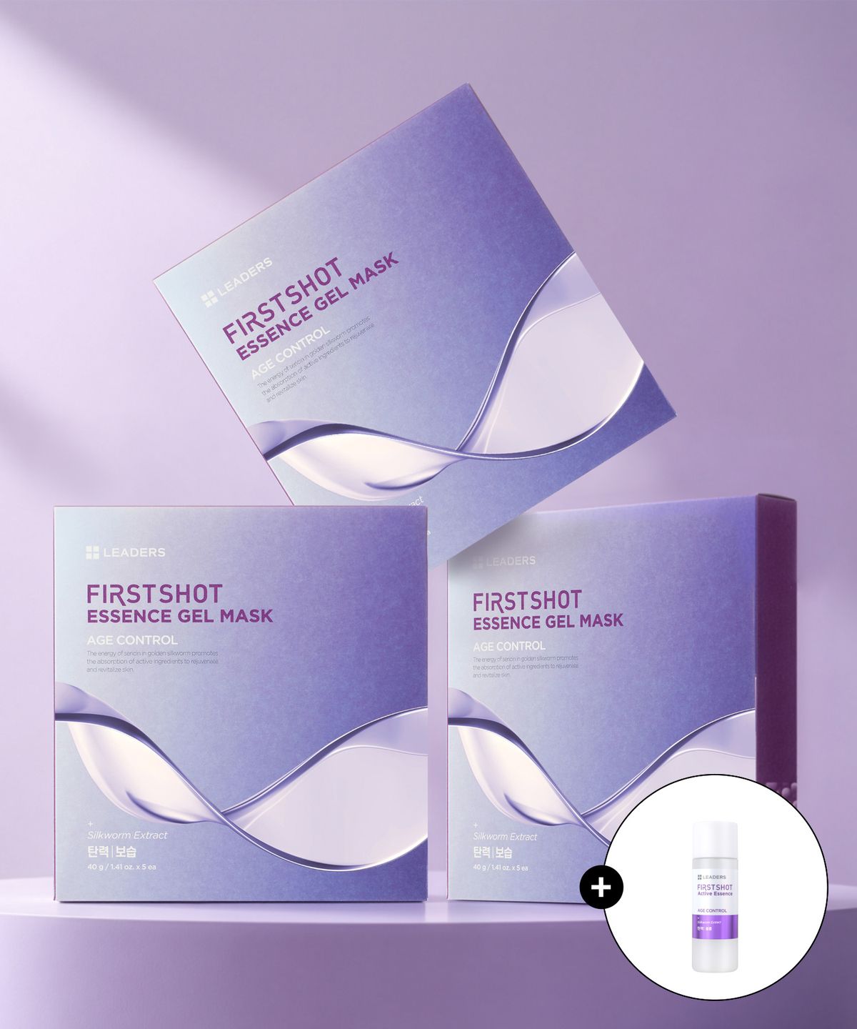 리더스코스메틱(LEADERS COSMETICS) 리더스 퍼스트 샷 에센스 겔 마스크 에이지 컨트롤 15매 (에센스 에이지 컨트롤 30ml 증정)