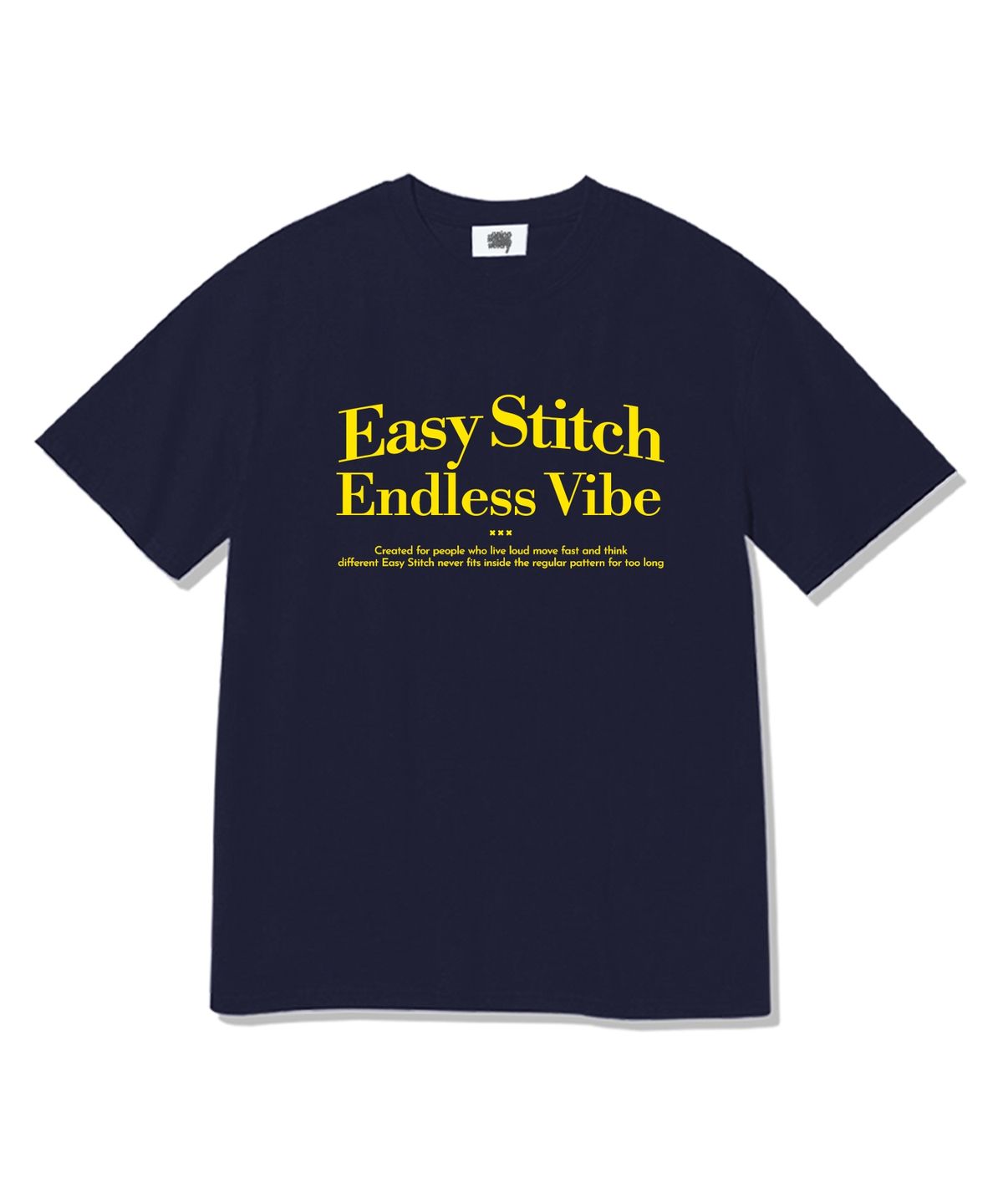 이지스티치(EASY STITCH) 이지바이브 반팔티셔츠 네이비
