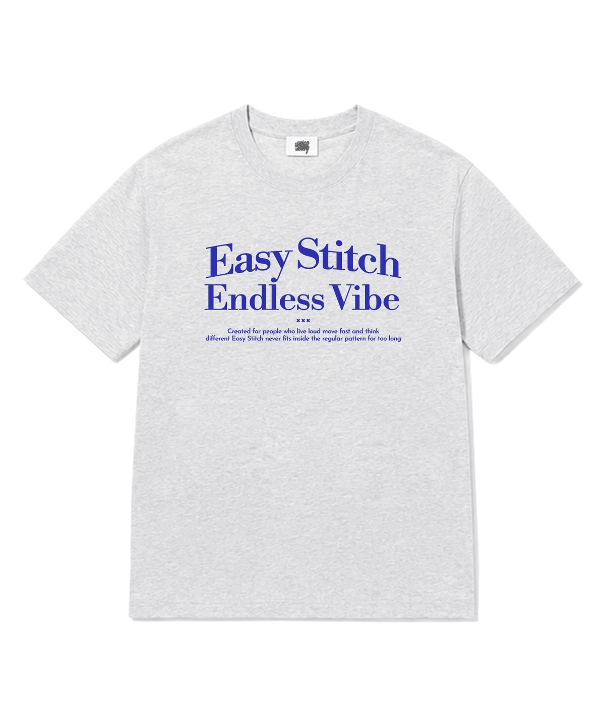 이지스티치(EASY STITCH) 이지바이브 반팔티셔츠 라이트그레이