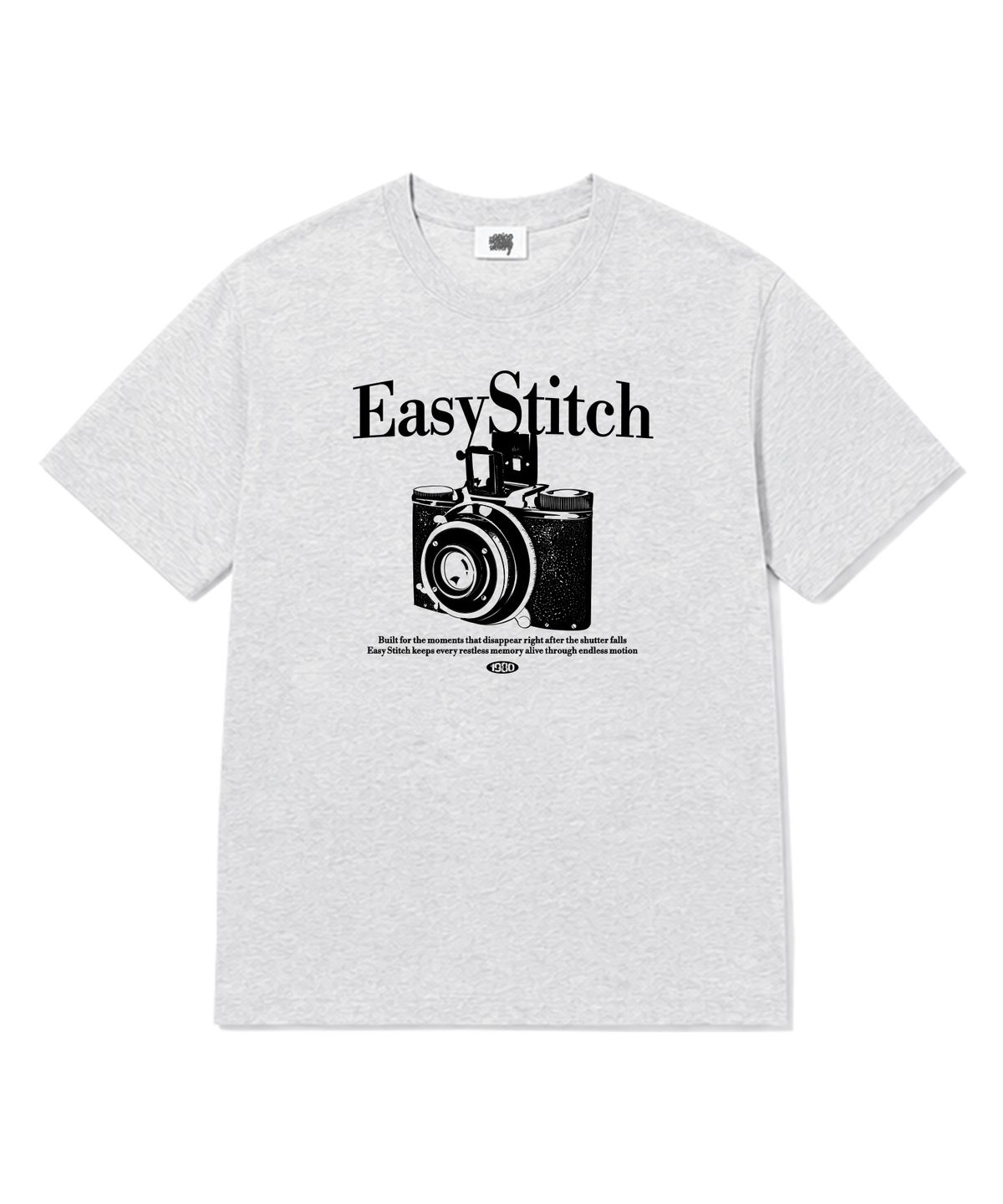 이지스티치(EASY STITCH) 스티치카메라 반팔티셔츠 라이트그레이