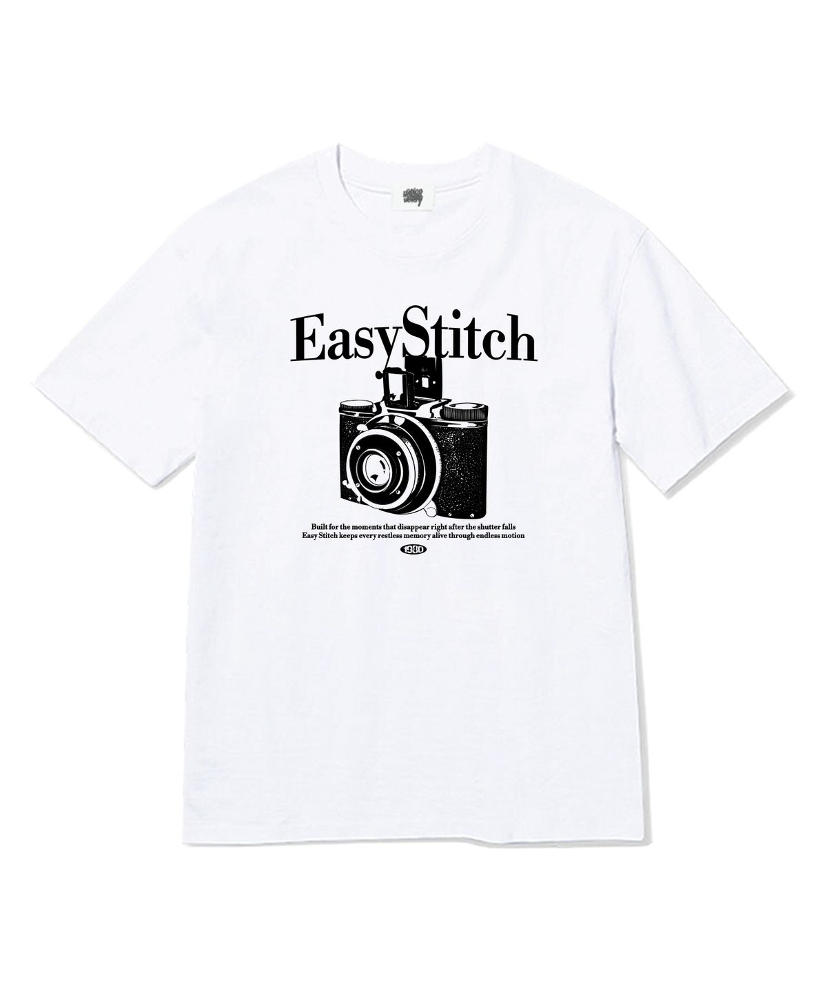 이지스티치(EASY STITCH) 스티치카메라 반팔티셔츠 화이트