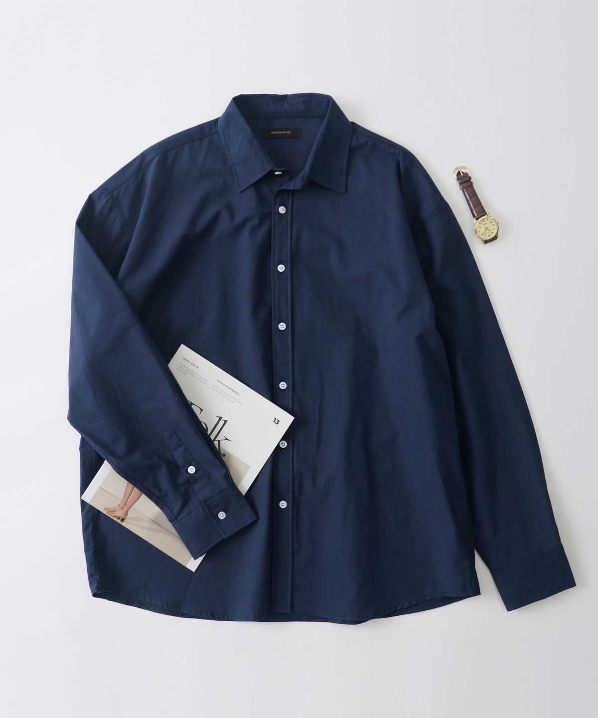 아날로그무드(ANALOG MOOD) 코튼 브리즈 린넨셔츠 (네이비)