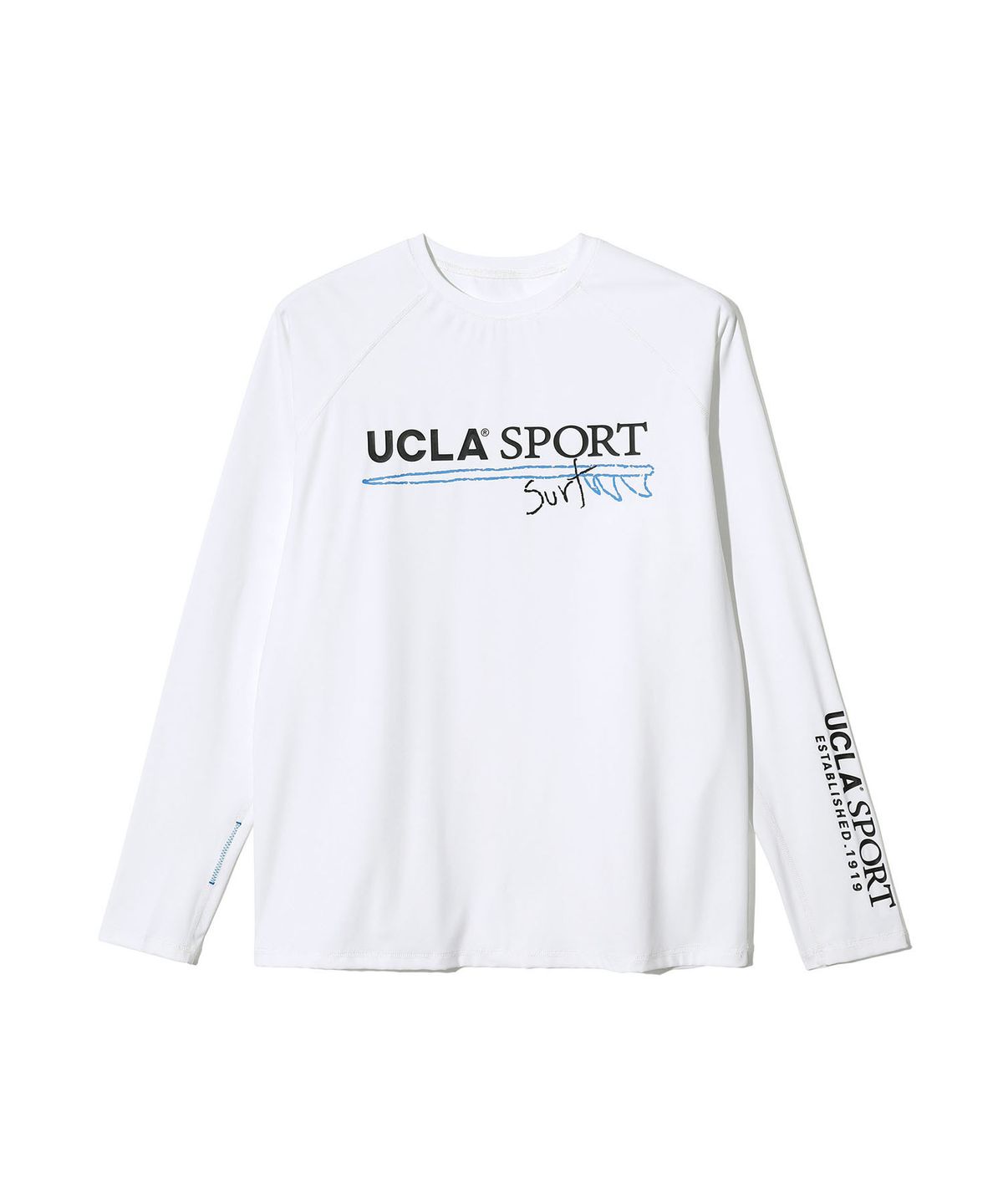 유씨엘에이(UCLA) 남성 스포츠 서프보드 래글런 래쉬가드[WHITE](UCRLT40)