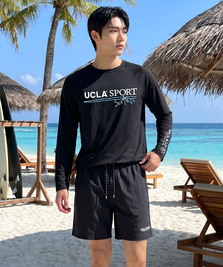 남성 스포츠 서프보드 래글런 래쉬가드[BLACK](UCRLT40)