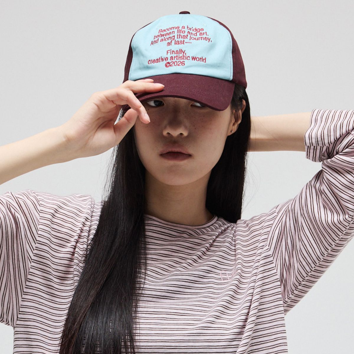 핀카(FINCA) 타이포 배색 볼캡_퍼플