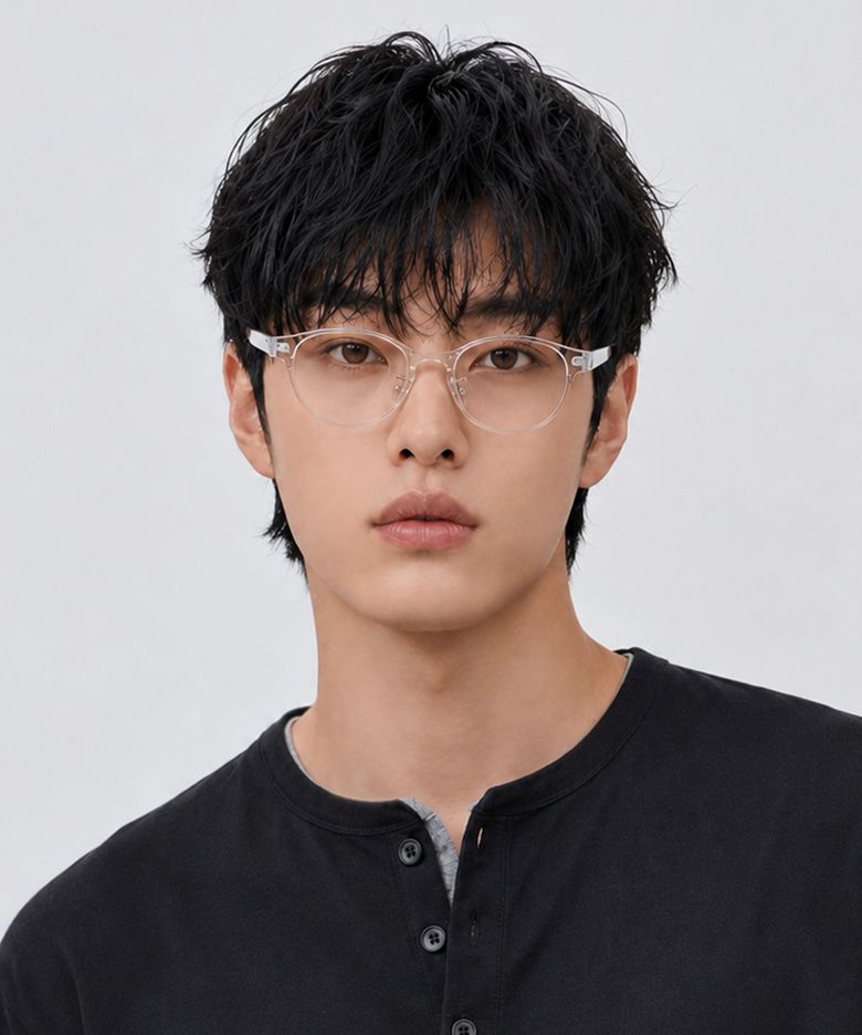 [블루라이트 차단] 긱시크 오벌 클리어 안경 9120