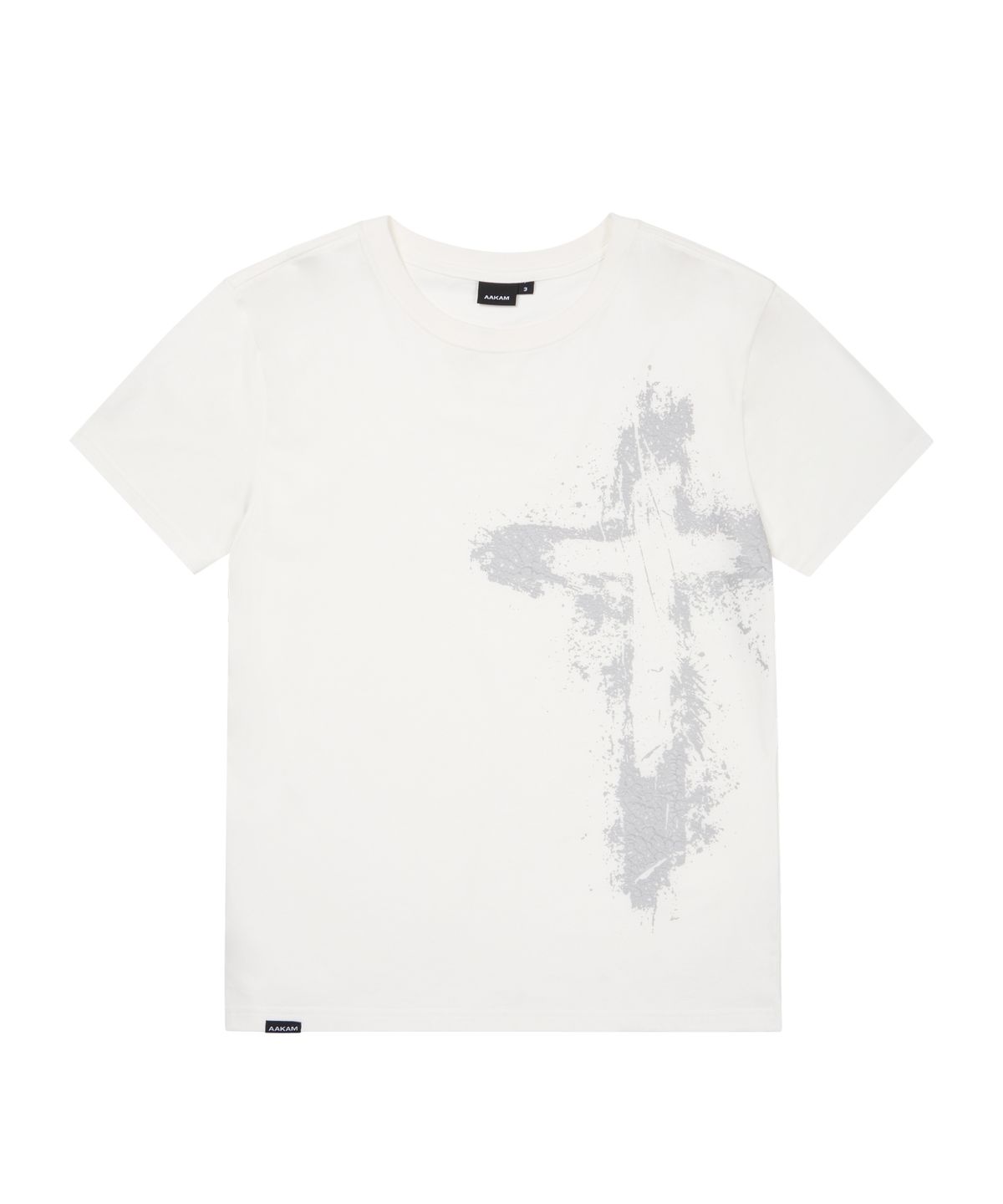 아캄(AAKAM) Splatter Painted CROS2 Half Top (White)