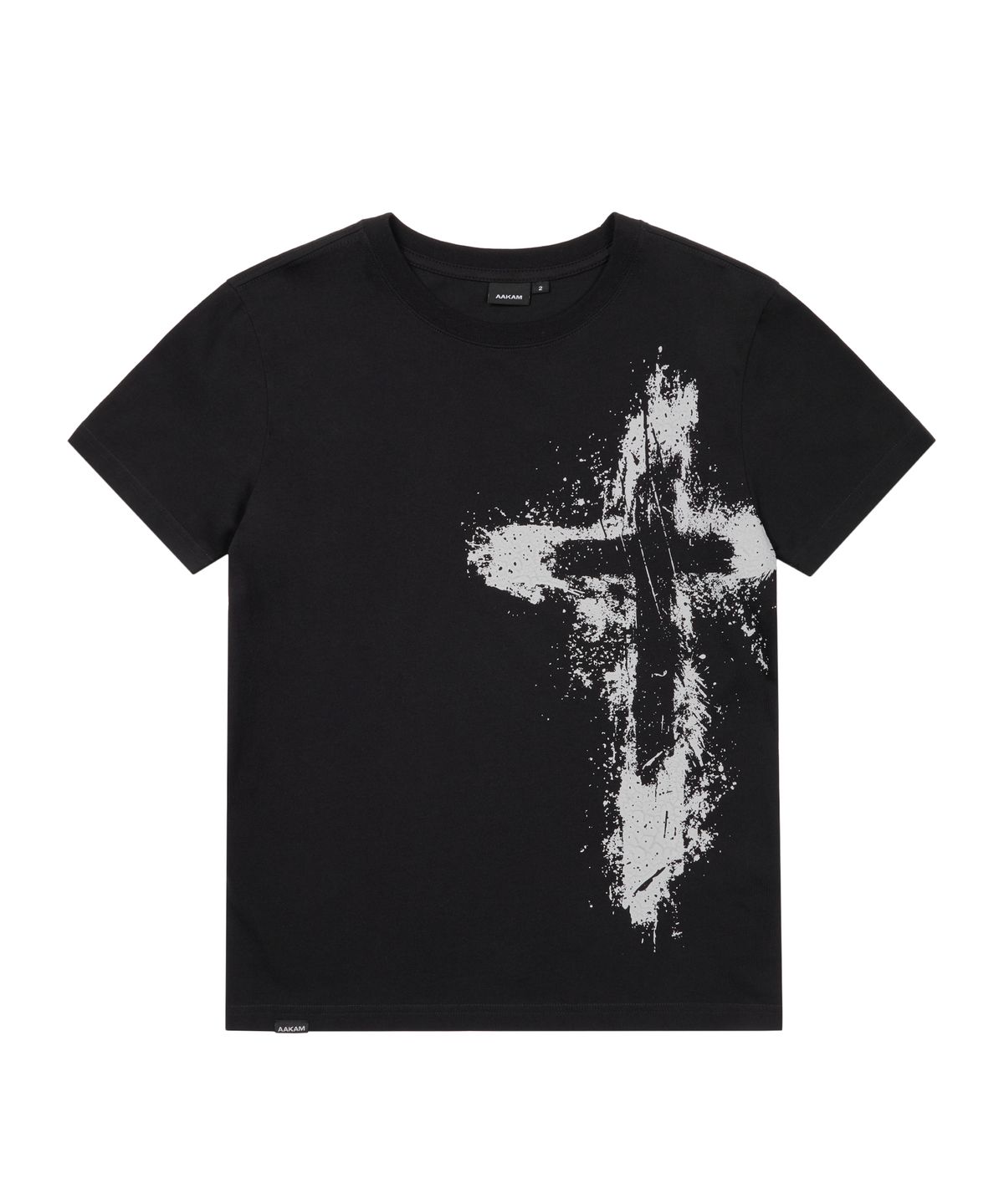 아캄(AAKAM) Splatter Painted CROS2 Half Top (Black)