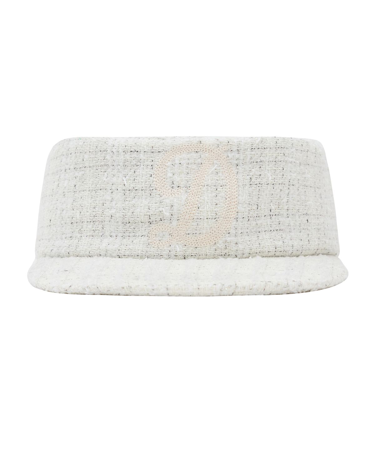 데프(DEF) PILLBOX CAP TWEED WHITE