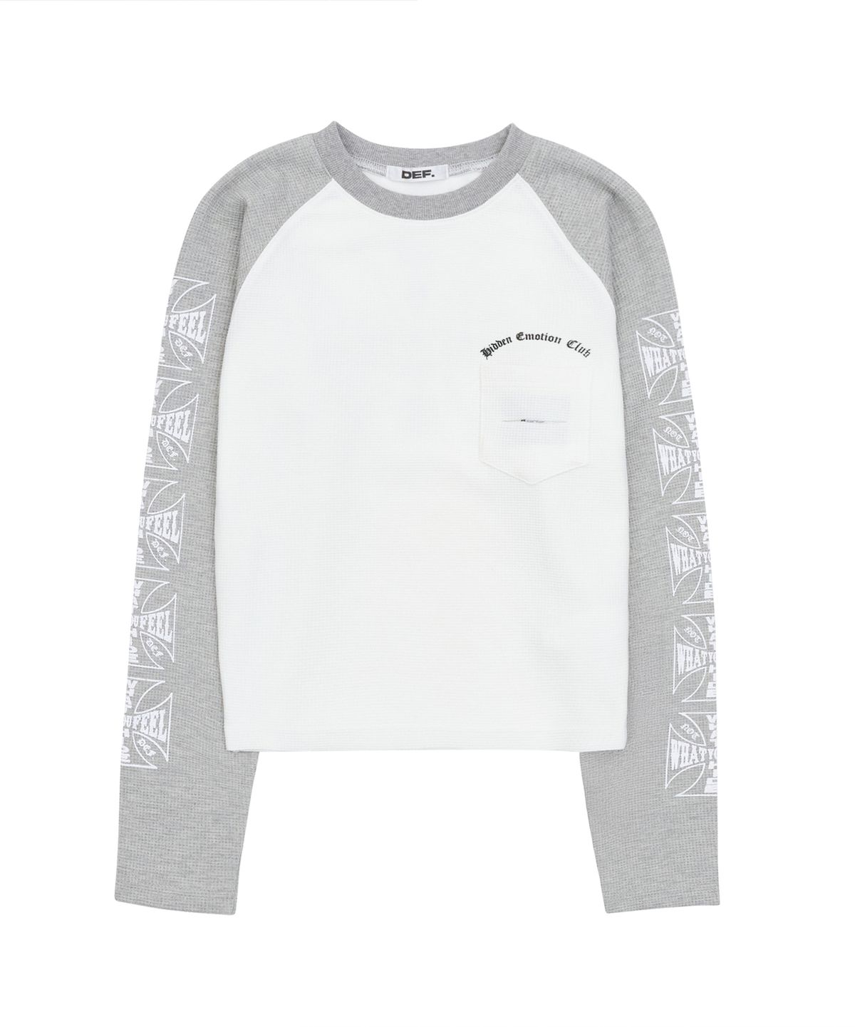 데프(DEF) DEF WOMENS WAFFLE LONG SLEEVES GREY