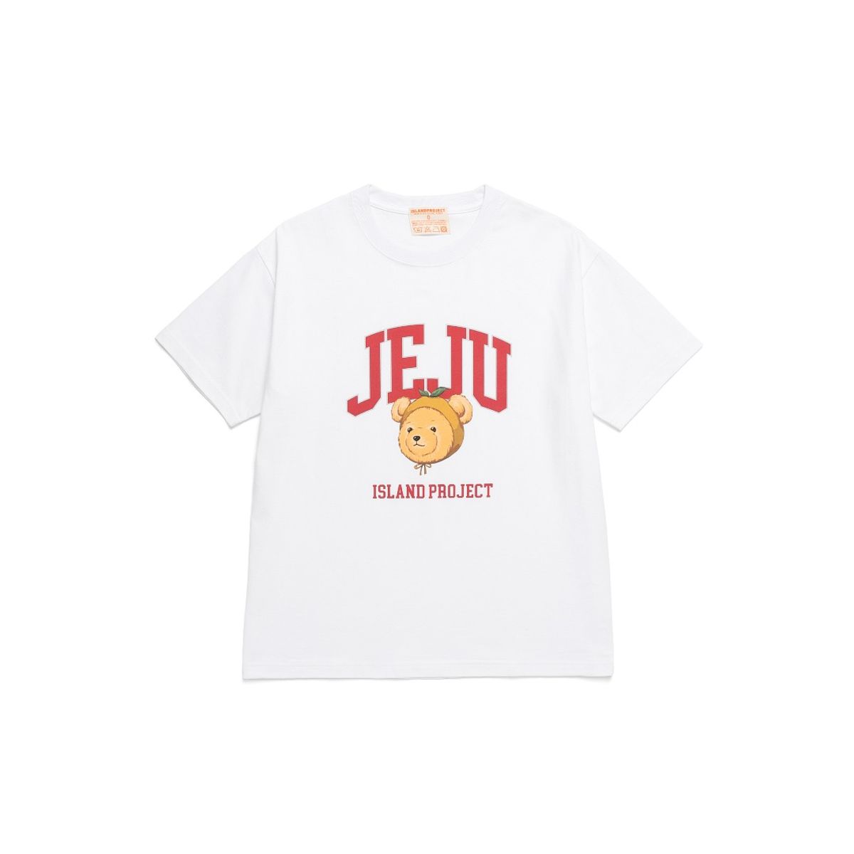 아일랜드 프로젝트(ISLAND PROJECT) Mandarine Bear Head T-shirt - White