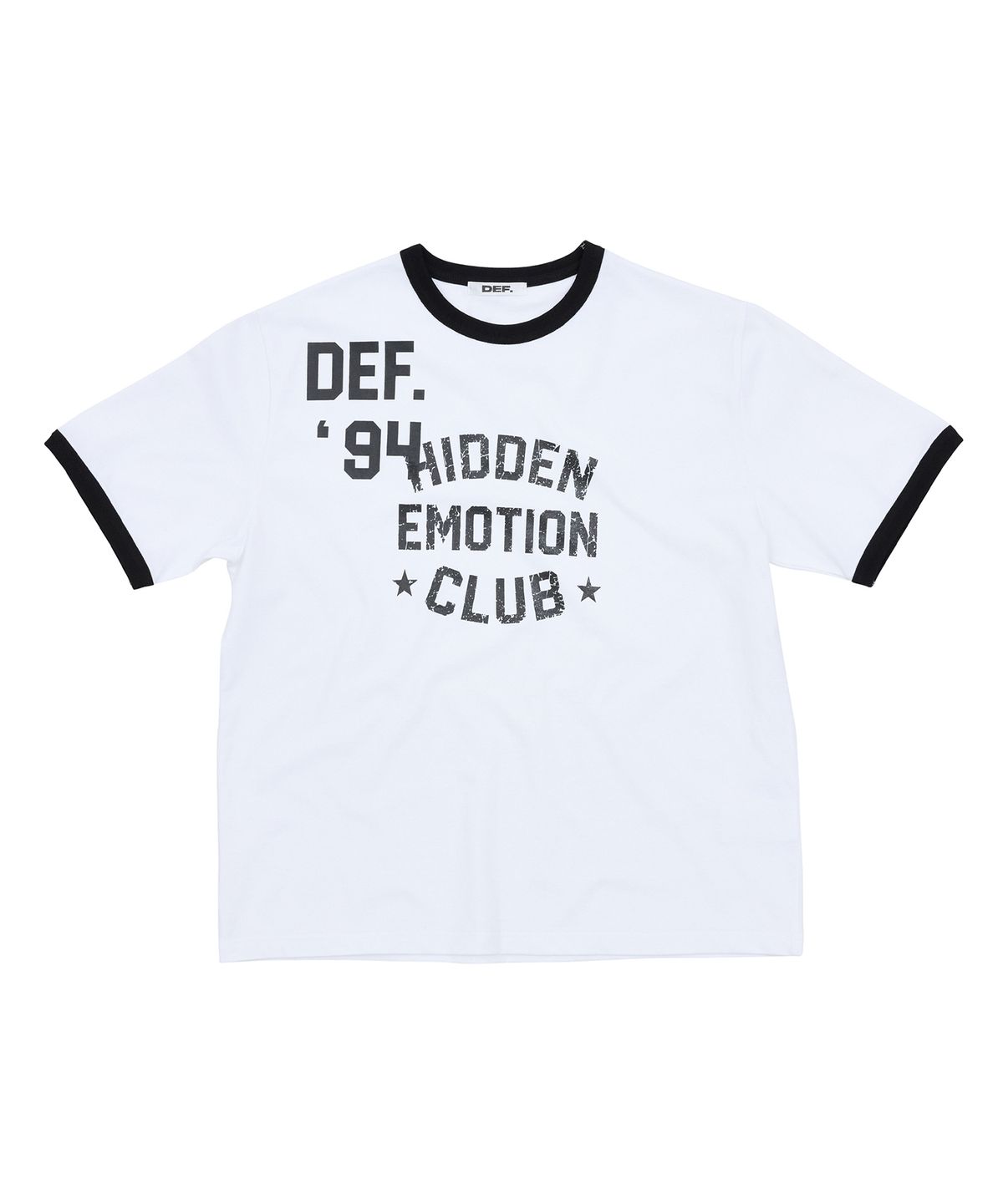 데프(DEF) DEF HIDDEN EMOTION CLUB 1/2 TEE WHITE